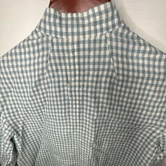 NWTs Madewell Linen Collarless Blazer in Gingham Check Size XXS - Picture 9 of 12